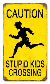 stupid kids crossing
