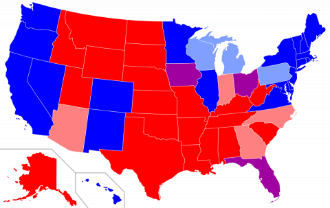 red blue states