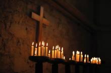 CROSS AND CANDLES