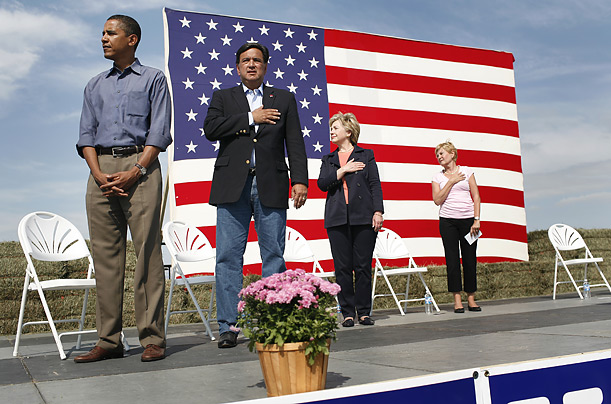 Obama refuses to salute flag.